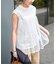 《一部店舗+WEB限定》ドットチュールティアードTシャツ