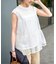 《一部店舗+WEB限定》ドットチュールティアードTシャツ
