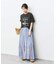 《別注カラー有》ne Quittez pas CottonVoile StripeSlant Panel Skirt*