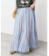 《別注カラー有》ne Quittez pas CottonVoile StripeSlant Panel Skirt*