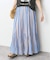 《別注カラー有》ne Quittez pas CottonVoile StripeSlant Panel Skirt*