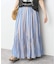 《別注カラー有》ne Quittez pas CottonVoile StripeSlant Panel Skirt*
