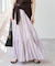 《別注カラー有》ne Quittez pas CottonVoile StripeSlant Panel Skirt*