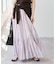 《別注カラー有》ne Quittez pas CottonVoile StripeSlant Panel Skirt*