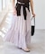 《別注カラー有》ne Quittez pas CottonVoile StripeSlant Panel Skirt*