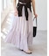 《別注カラー有》ne Quittez pas CottonVoile StripeSlant Panel Skirt*