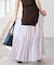 《別注カラー有》ne Quittez pas CottonVoile StripeSlant Panel Skirt*