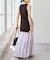 《別注カラー有》ne Quittez pas CottonVoile StripeSlant Panel Skirt*