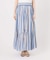 《別注カラー有》ne Quittez pas CottonVoile StripeSlant Panel Skirt*