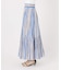 《別注カラー有》ne Quittez pas CottonVoile StripeSlant Panel Skirt*