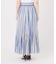 《別注カラー有》ne Quittez pas CottonVoile StripeSlant Panel Skirt*