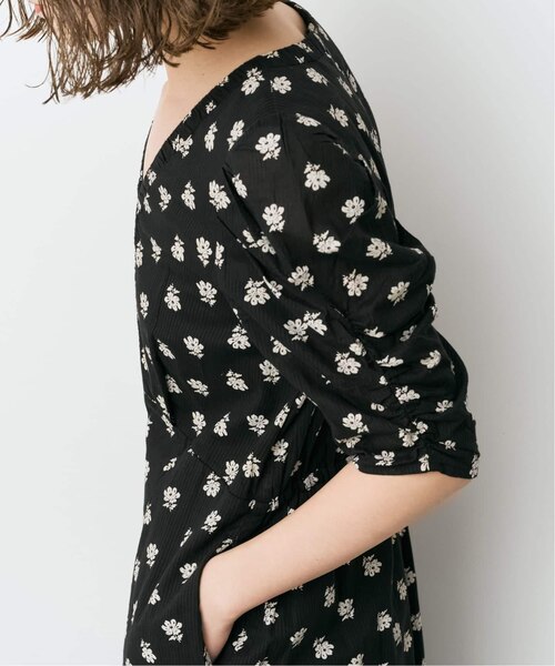 別注》ne Quittez pas / ヌキテパ Cotton Dobby Stripe Flower Print