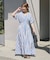《WEB限定追加》ne Quittez pas Cotton Voile Stripe Waist Gather Dress