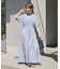 《WEB限定追加》ne Quittez pas Cotton Voile Stripe Waist Gather Dress