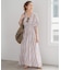 《WEB限定追加》ne Quittez pas Cotton Voile Stripe Waist Gather Dress