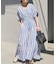 《WEB限定追加》ne Quittez pas Cotton Voile Stripe Waist Gather Dress
