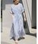 《WEB限定追加》ne Quittez pas Cotton Voile Stripe Waist Gather Dress