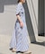 《WEB限定追加》ne Quittez pas Cotton Voile Stripe Waist Gather Dress