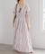 《WEB限定追加》ne Quittez pas Cotton Voile Stripe Waist Gather Dress