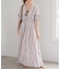 《WEB限定追加》ne Quittez pas Cotton Voile Stripe Waist Gather Dress