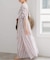 《WEB限定追加》ne Quittez pas Cotton Voile Stripe Waist Gather Dress