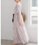 《WEB限定追加》ne Quittez pas Cotton Voile Stripe Waist Gather Dress