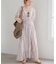 《WEB限定追加》ne Quittez pas Cotton Voile Stripe Waist Gather Dress