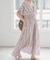 《WEB限定追加》ne Quittez pas Cotton Voile Stripe Waist Gather Dress
