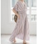 《WEB限定追加》ne Quittez pas Cotton Voile Stripe Waist Gather Dress
