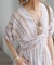 《WEB限定追加》ne Quittez pas Cotton Voile Stripe Waist Gather Dress