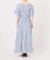 《WEB限定追加》ne Quittez pas Cotton Voile Stripe Waist Gather Dress