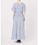 《WEB限定追加》ne Quittez pas Cotton Voile Stripe Waist Gather Dress