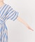 《WEB限定追加》ne Quittez pas Cotton Voile Stripe Waist Gather Dress