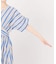 《WEB限定追加》ne Quittez pas Cotton Voile Stripe Waist Gather Dress