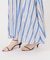 《WEB限定追加》ne Quittez pas Cotton Voile Stripe Waist Gather Dress