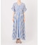 《WEB限定追加》ne Quittez pas Cotton Voile Stripe Waist Gather Dress