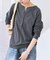 リネン混ヘンリーネックTシャツ