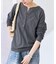 リネン混ヘンリーネックTシャツ