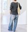 リネン混ヘンリーネックTシャツ