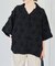 crinkle crinkle crinkle dot 3D embroidery open collar shirt