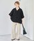 crinkle crinkle crinkle dot 3D embroidery open collar shirt