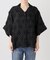 crinkle crinkle crinkle dot 3D embroidery open collar shirt