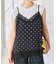 《セットアップ可》レースドッキングドットサテンキャミ