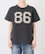 スウェードプリントロゴTシャツ