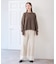 レースヘムルーズストレートパンツ