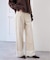 レースヘムルーズストレートパンツ