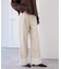 レースヘムルーズストレートパンツ