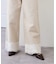 レースヘムルーズストレートパンツ