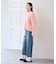 レースヘムルーズストレートパンツ