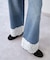 レースヘムルーズストレートパンツ